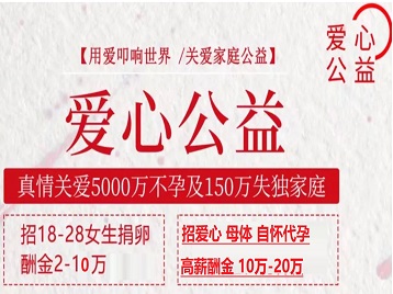 鸡冠捐卵助孕生子 爱心志愿者招募